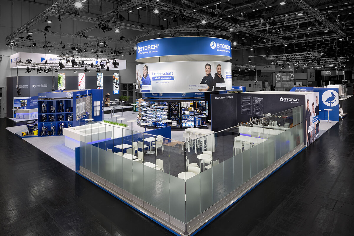 Exhibition stand construction and design in Cologne: Exhibition stand construction professional DISPLAY INTERNATIONAL realizes your exhibition stand in Cologne.