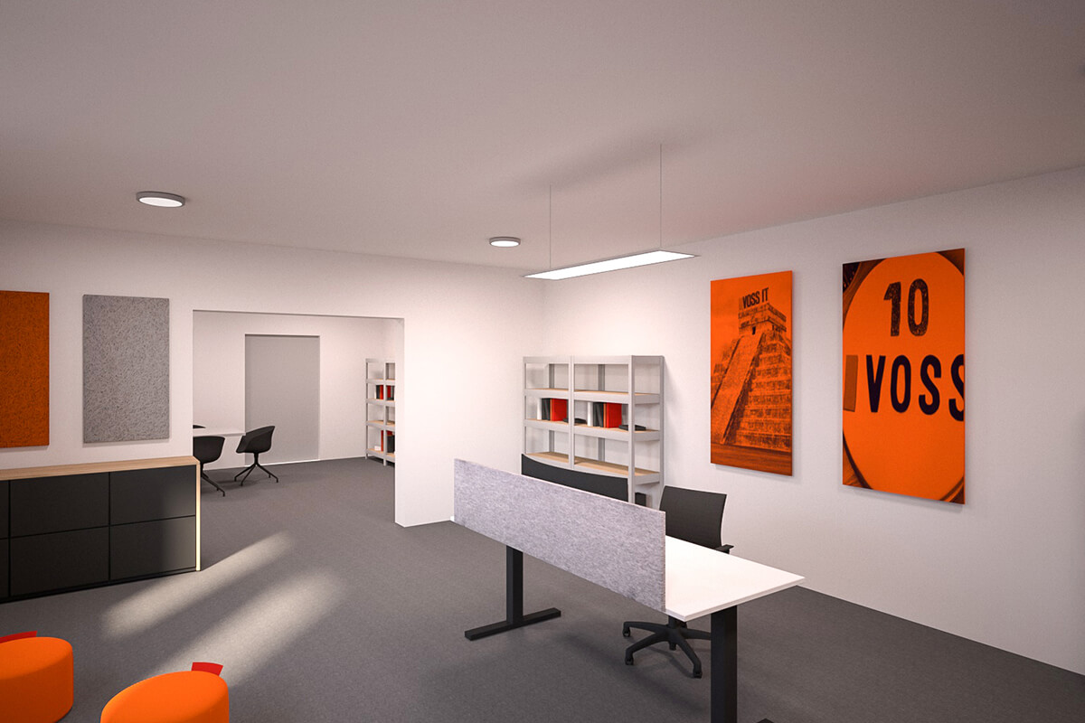 Modern office fit-out: Display International implements individual interior fit-out projects.