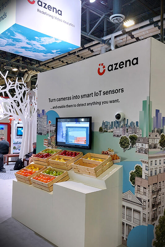 German exhibition stand builder realized exhibition stand for iot-company Azena in Las Vegas.