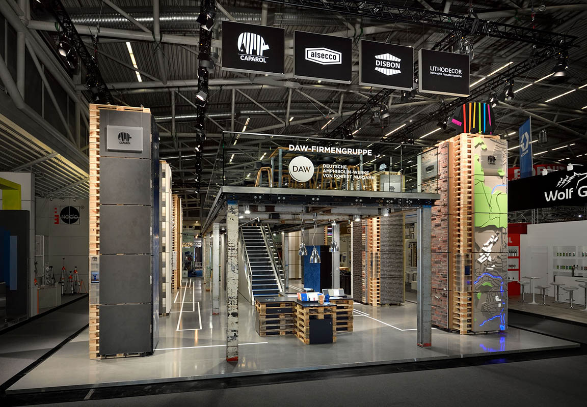 As a exhibition stand builder in Munich at the Bau responsible for the exhibition stand of DAW