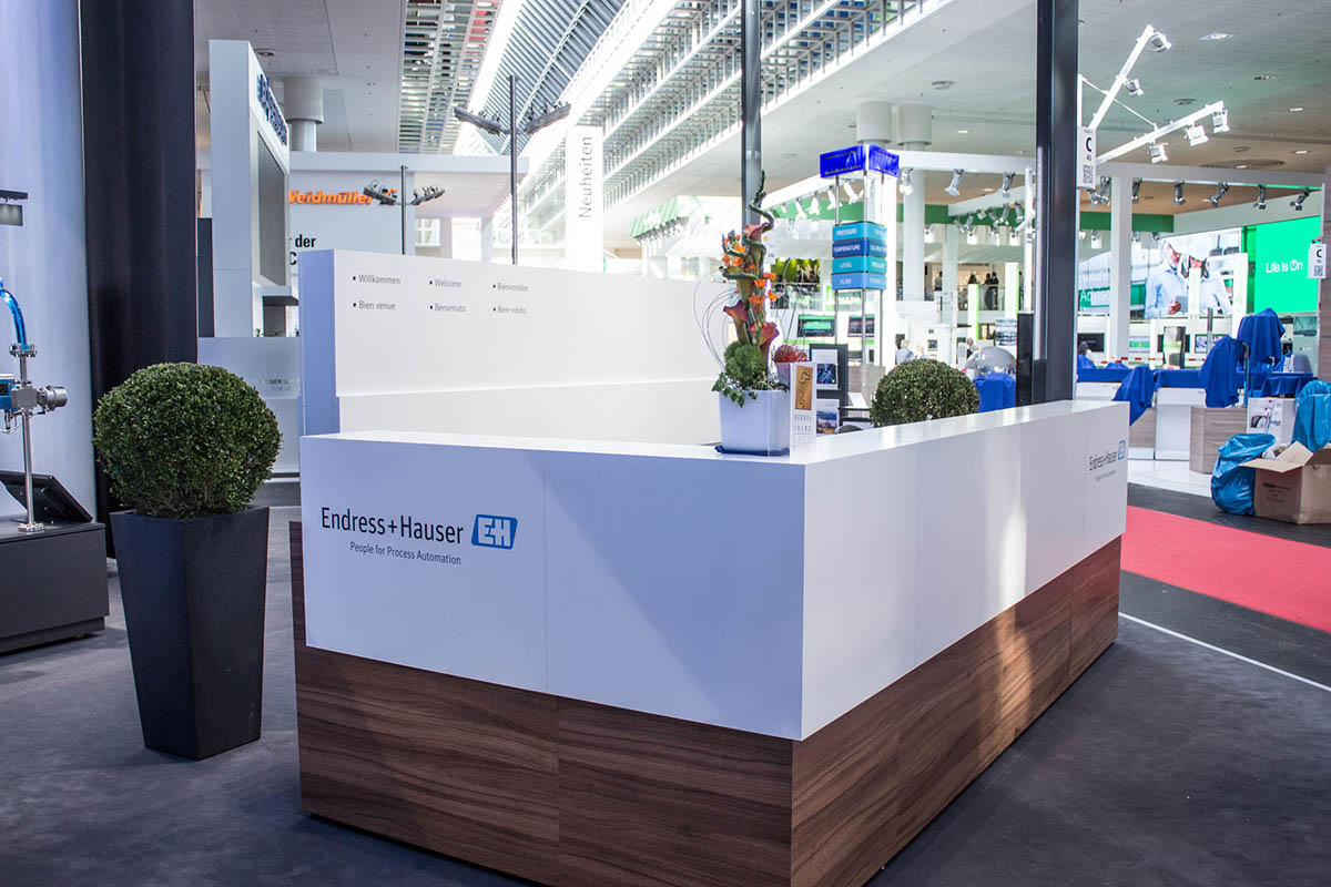 As a exhibition stand builder in Hannover at the HMI responsible for the exhibition stand of Endress+Hauser