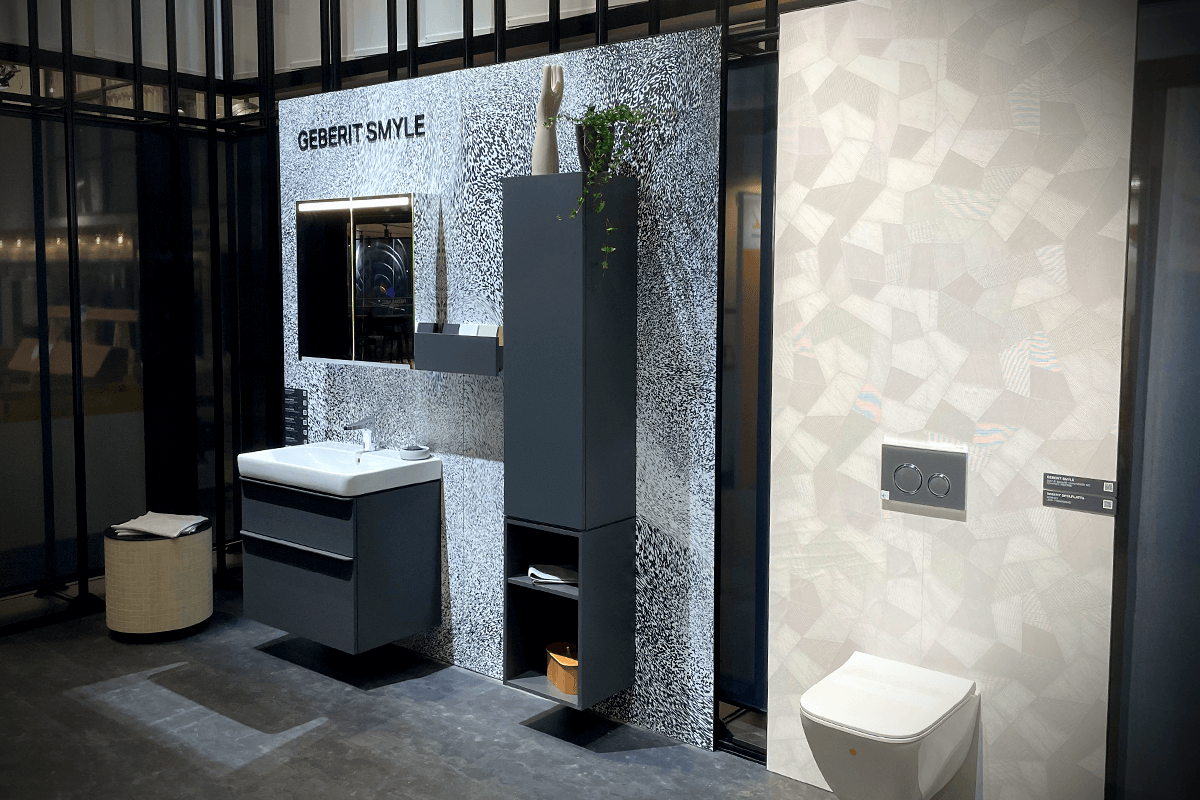 Display International realized exhibition booth for Geberit at Nordbygg in Stockholm.