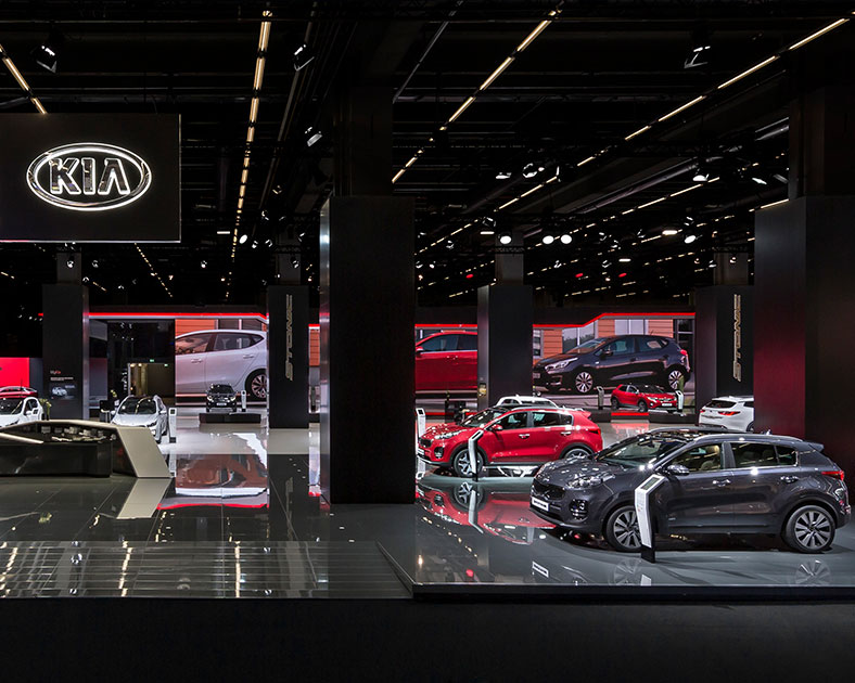 Exhibition stand builder in Frankfurt responsible for KIA's fair stand at IAA Mobility