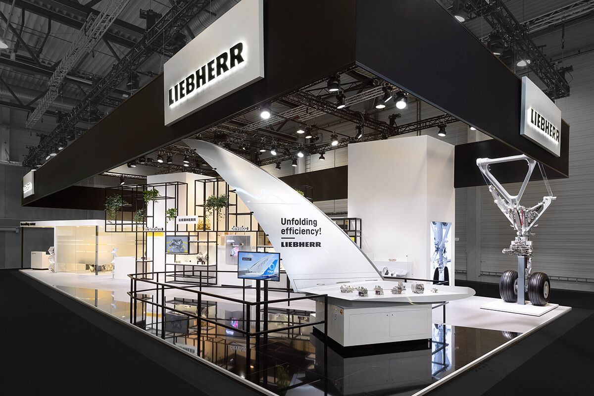 Modern exhibition construction in Berlin: Display International, the trade fair constructor, is realizing an exhibition stand at the ILA.