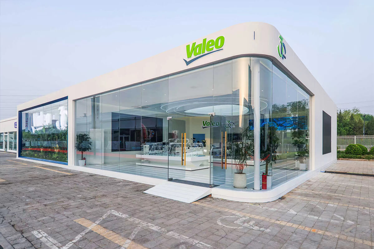 Outdoor pavilion at Auto Beijing in China realised by stand builder Display International Shanghai.