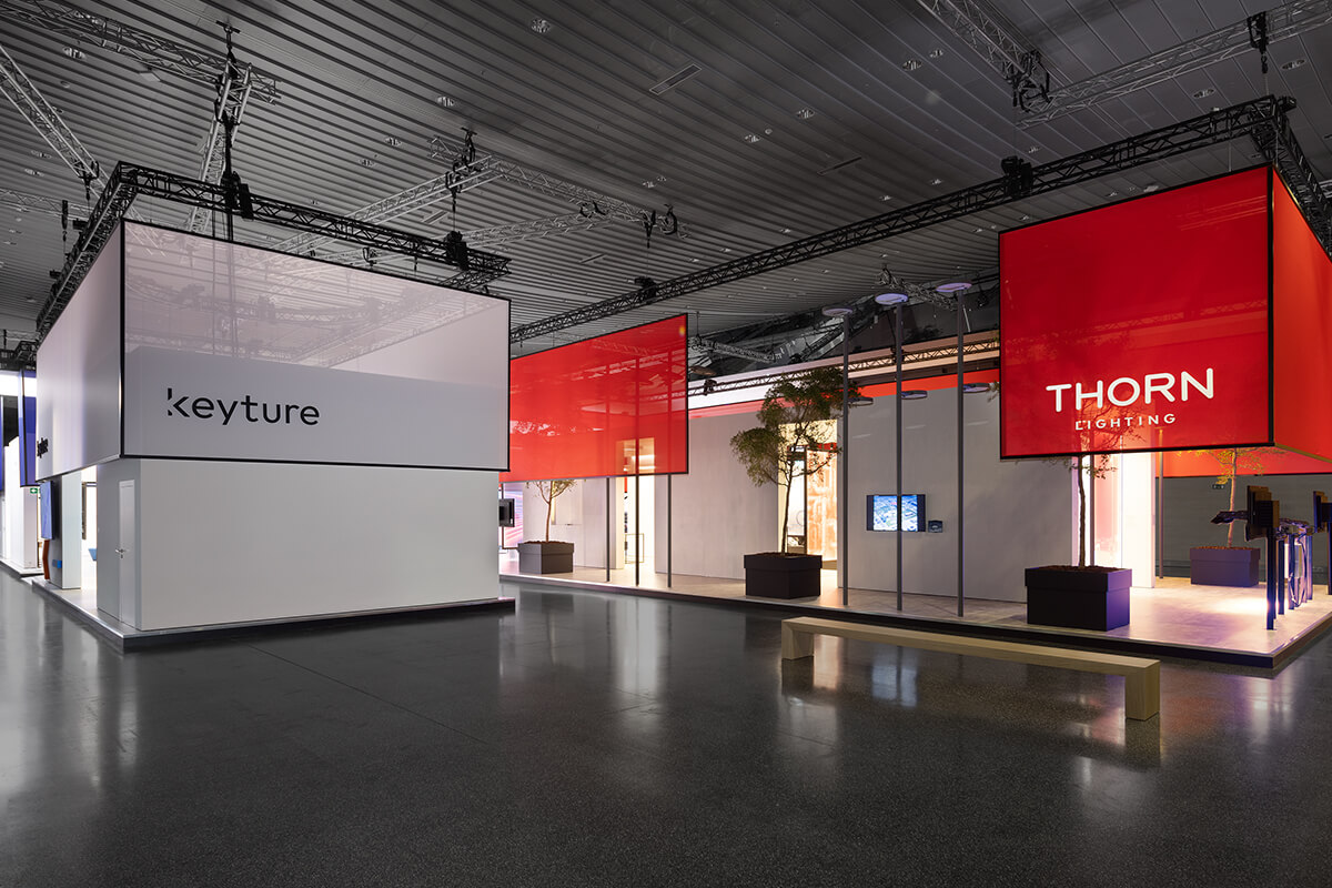 Modern exhibition stands in Frankfurt built by stand builder Display International.